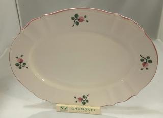 Gmundner Keramik-Platte oval barock neu